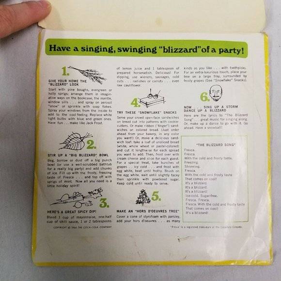 Vintage 1966 Coca Cola Coke Fresca Promo Vinyl 45 Record Christmas Let it snow - Picture 3 of 8